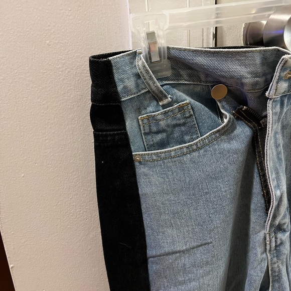 NWT Oak + Fort Duo Tone Colorblock Jeans - Picture 3 of 9